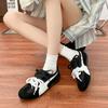 Dexun shoes women's summer versatile outer platform women's shoes 2025 new academic style casual retro dad shoes women's