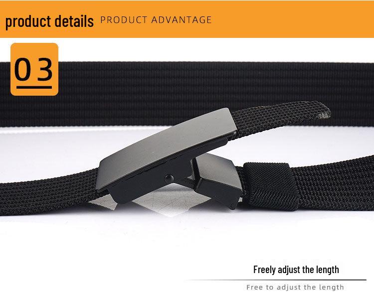 Men's Versatile Canvas Belt - Quick-Drying, Breathable Nylon, Ideal for Casual and Jeans Styles