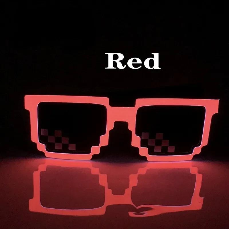 Latest Wireless LED Eyeglasses Luminous Glow Flashing Mosaic Glasses SunEyeglasses UV400 Neon Party Eyeglasses Party Festival Supplies