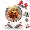 Dynamic Outdoor Windmill with Pumpkin and Autumn Leaf Decoration Infinite Rotation Wind Chime Classic Style for Yard Garden Home