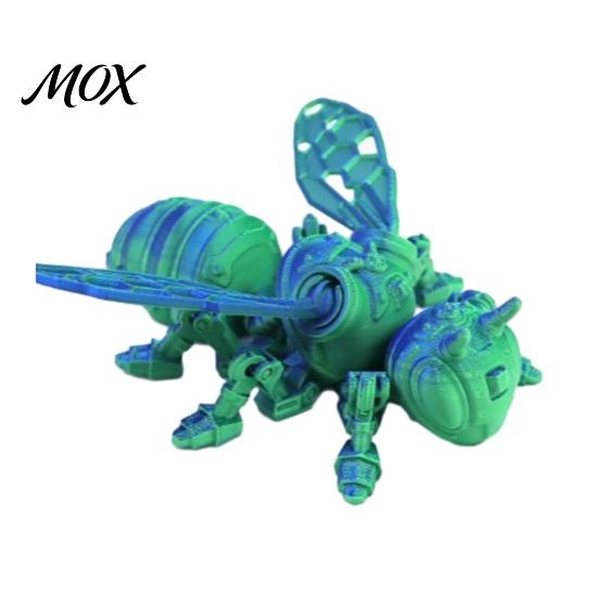 PLA Bee Ornament 3D Printed Cyberpunk Figurine, Movable Joints Mechanical Hornet Ornament, Articulated Wasp Decor Fidget Toy, Stress Relief S