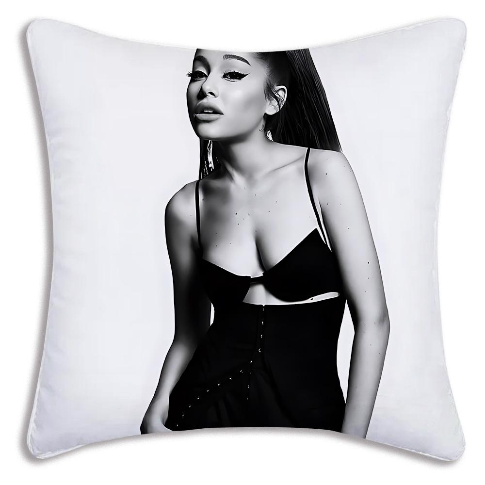 Singer For Arianas G-Grande Pillow Covers Cartoon Sofa Decorative Home Double-sided Printing Short Plush Cute Cushion Cover