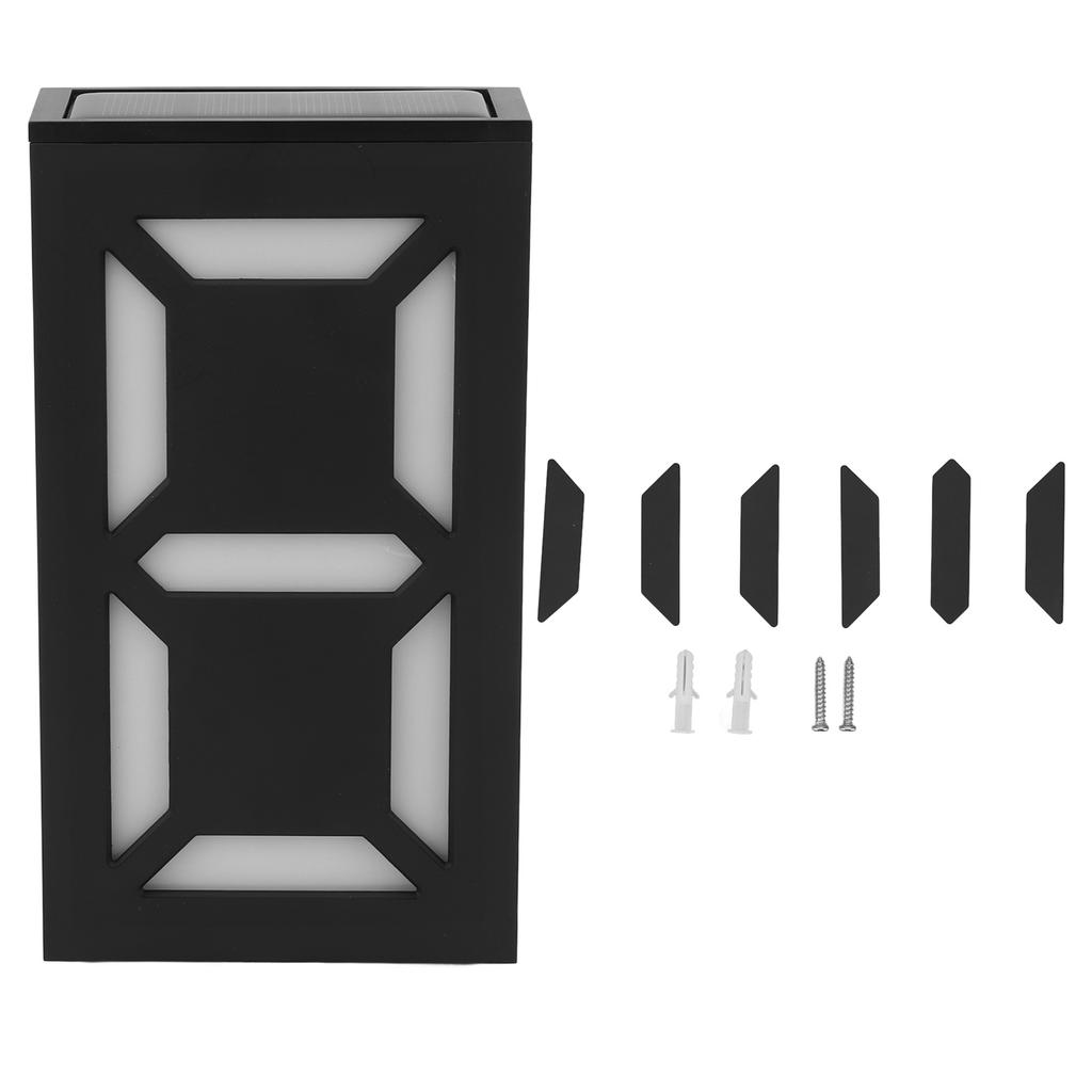 LED Solar House Number Lights Numbers DIY Digital Solar Sign Lamp for Home Yard Street with 2 Color