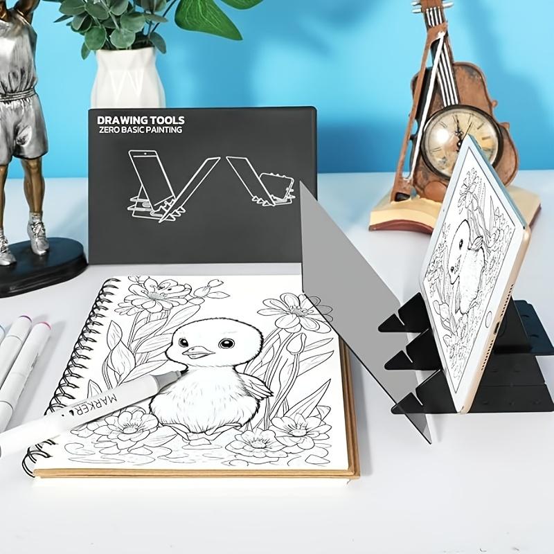 1pc Portable Optical Drawing Tablet Plastic Image Tracking Board with Adjustable Stand for Beginner Sketchers Art Easel