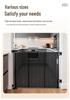 Third Gen No-Drill Pet Safety Gate with Extension Rod - Anti-Cat/Dog Retractable Barrier for Living Room