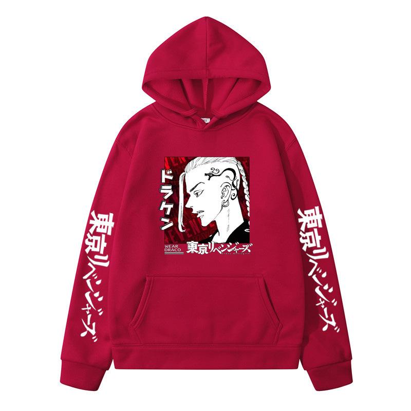 Fashion Men's Hoodie Tokyo Avengers Anime Print With Hoodie Fan Men And Women Casual Loose Hoodie Street Oversized Hoodie