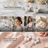 White Flower Drop Earrings Drop Shape Dangle Earrings Fashion Imitation Pearl Earrings  Gift