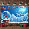 Weihnachtsmann Schlitten Banner Weihnachtsmann Design Weihnachtsfeier Banner Weihnachtsdekoration Banner Schneeflocken Deko Für Bürodekoration Shopping