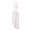 Elegant Off Shoulder Midi Dress With Tie Waist Slit Women