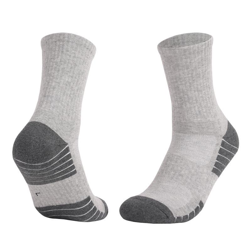 Men s Sports Shock-Absorbing Mid-Calf Socks - Breathable, Cushioned, Ideal for Running & Hiking S (35-38)