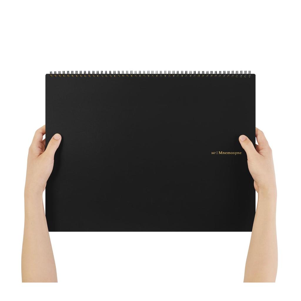 Maruman Mnemosyne A3 Made in Black N167 Grid-ruled Notebook, Japan,
