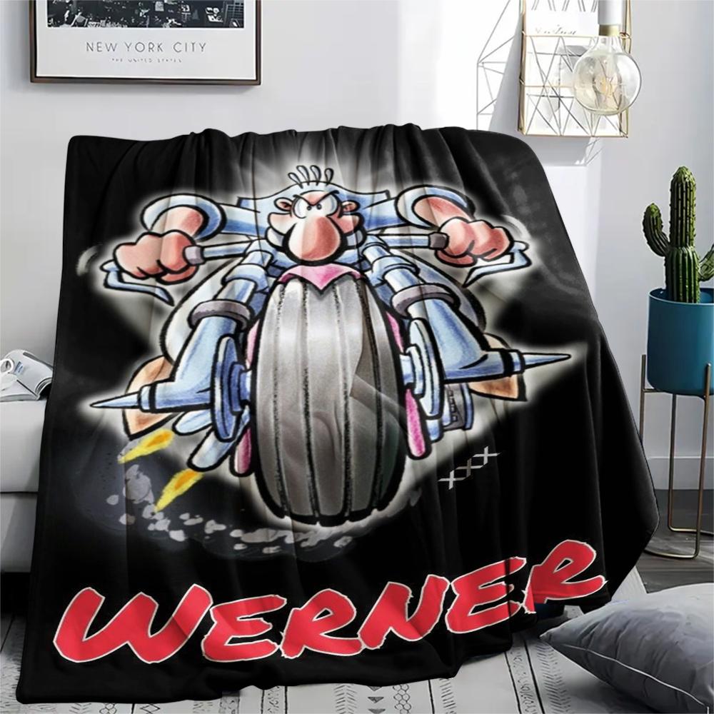 1 Stück Werner Comic-Druck Flanelldecke, Hohe Qualität, Bequem für alle Jahreszeiten, Heimdekoration, Wärme und Komfort, Perfekt für Weihnachtsgeschenke245