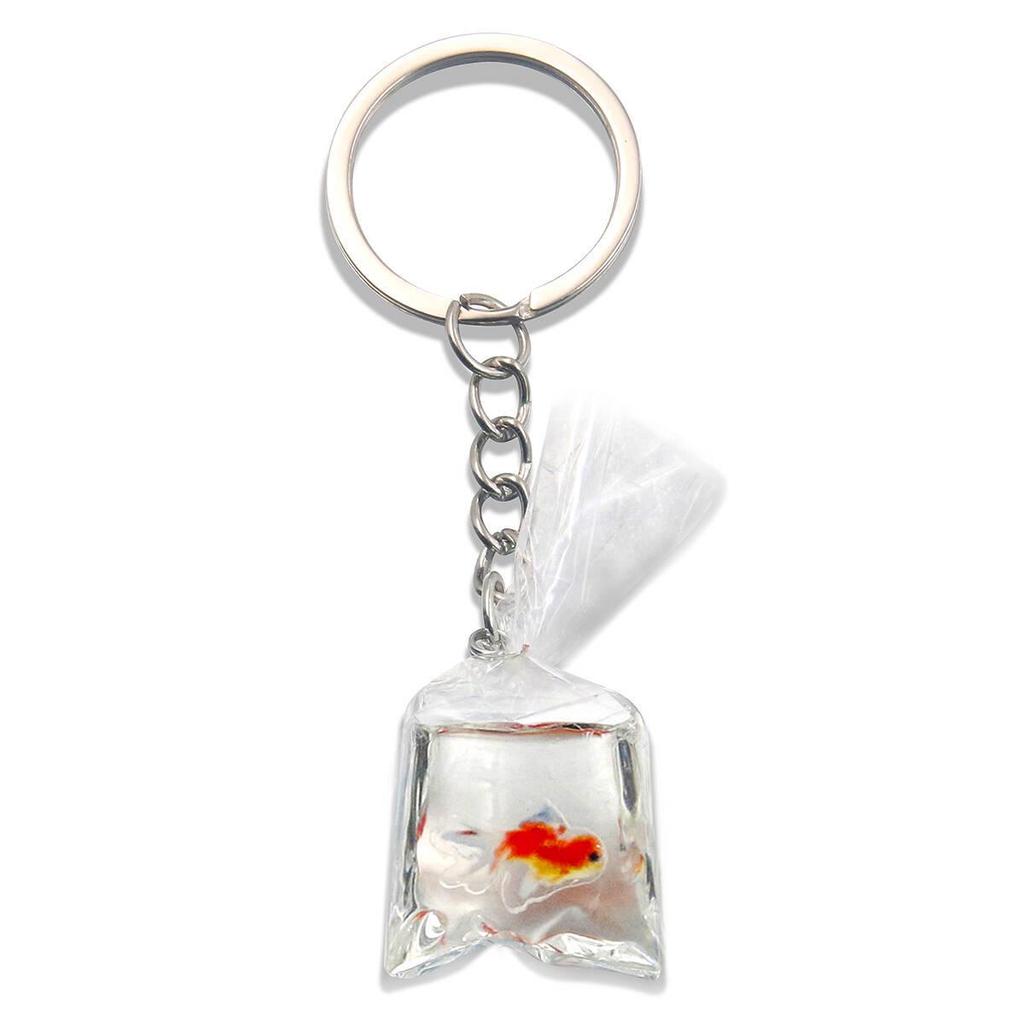 28 Styles 28x90mm DIY Transparent Resin Goldfish & Clownfish Keychain Pendant Ornaments