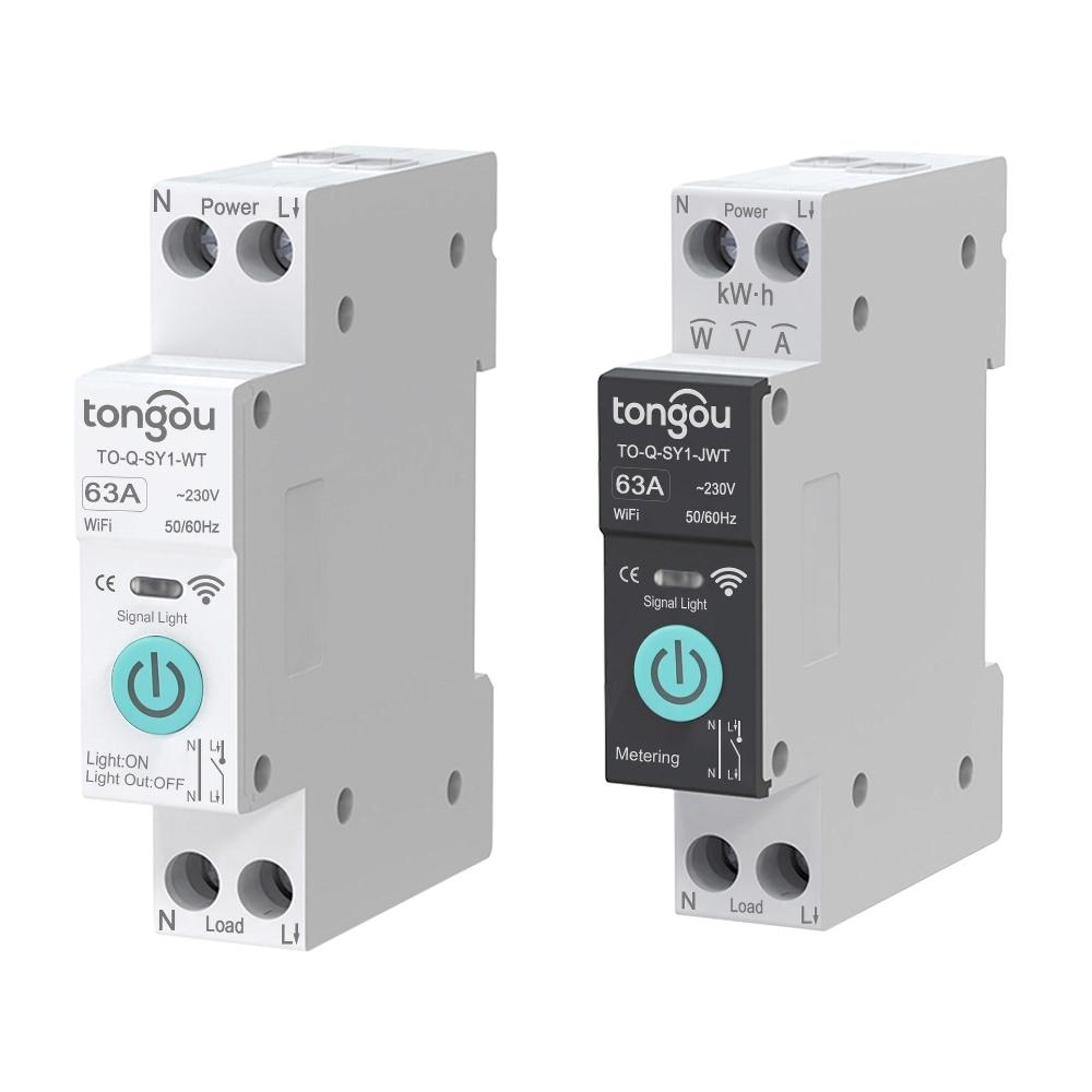 TUYA WiFi Smart Switch 1P 6A 10A 16A 20A 25A 32A 40A 50A 63A Smart Home Wireless Remote Control WiFi Switch 25A No Metering