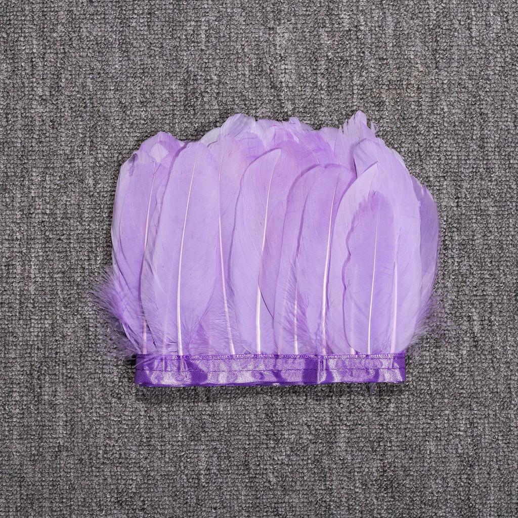 Goose Feather Large Floating Cloth Strip 2 Meters Feather Cloth Edge Goose Feather Cloth Strip Diy Feather Flower Stage Clothing Shawl Wing Decoration