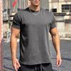Herren Sport-T-Shirt mit geprägtem Stahlstempel und eng anliegenden Bündchen - Schweres Kurzarm-T-Shirt für Laufen, Fitness, Gewichtheben