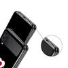 Vlajka britského srdečního tepu Čína Láska Linka Pouzdro na telefon pro Samsung Galaxy Z Flip 3 4 5 Černé skládací mobilní pouzdro Tvrdý PC Ochranný kryt