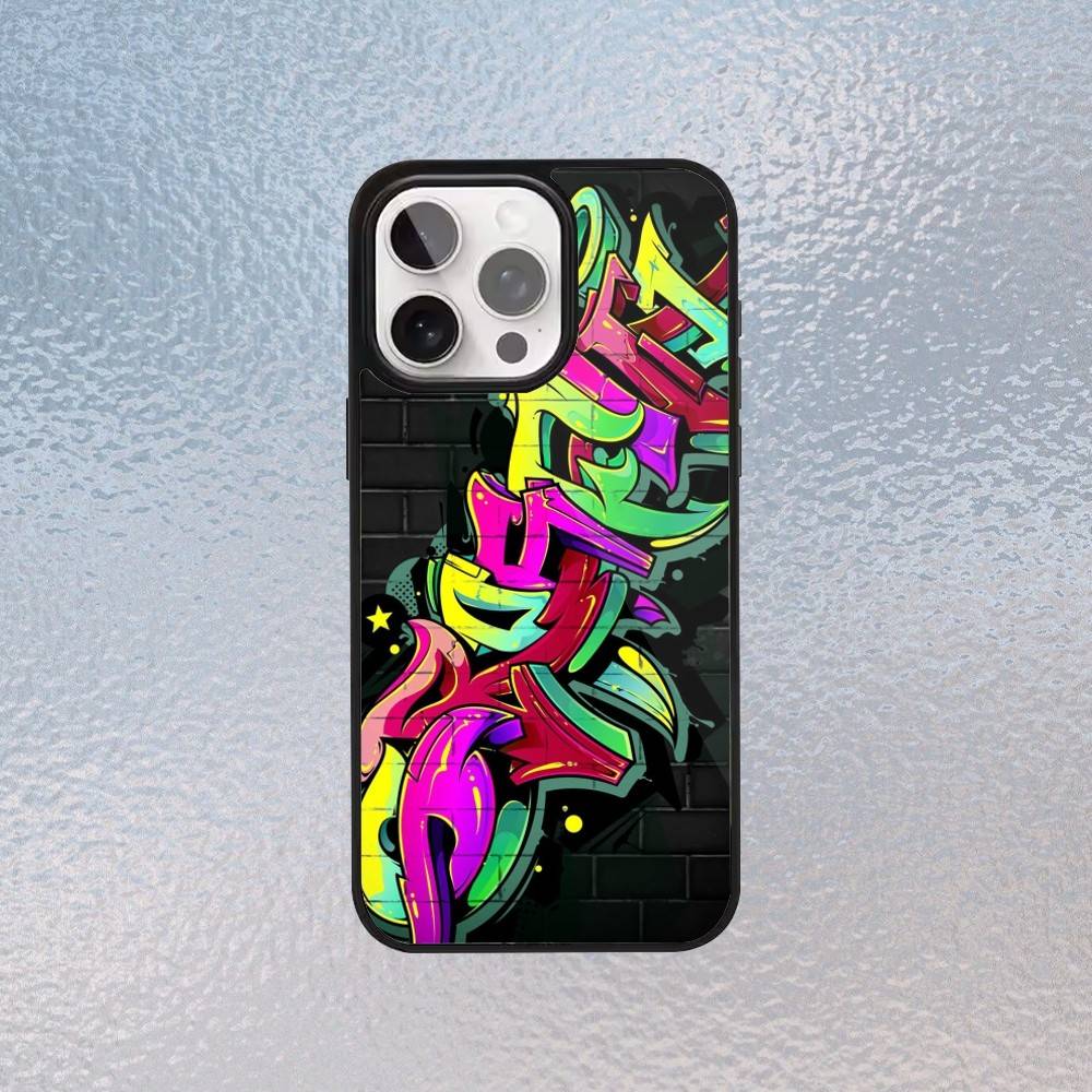 Coole Bunte Graffiti Handyhülle Für iPhone17,16,15,14,13,12,11 Plus,Pro Max Magnetisches Magsafe Kabelloses Laden