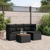 VidaXL Garden Lounge Set with Cushions 5 Pcs, Patio Sofas, Patio Furniture Set, Outdoor Furniture, Black 3255936