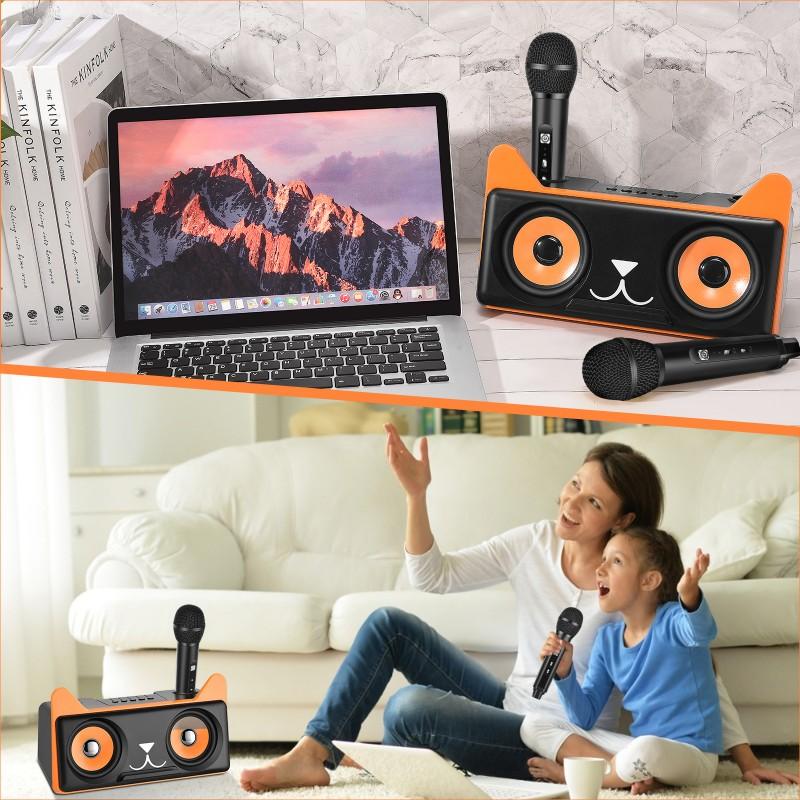 SD-305 Portable Bluetooth Stereo Speaker Wireless Microphone All-in-one Home KTV Desktop Multifunctional HIFI Sound Subwoofer