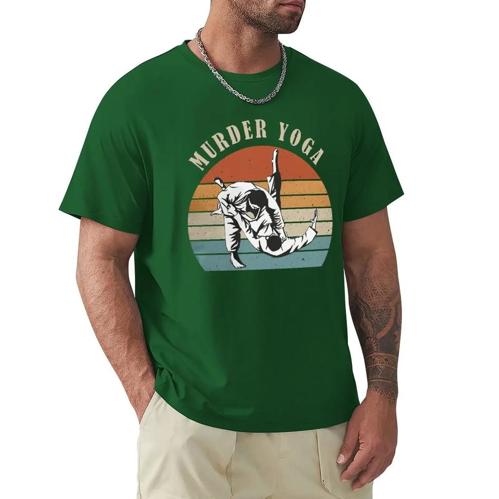 Murder Yoga Vintage Jiu Jitsu T Shirt Martial Arts Brazilian Cotton Clothing Humor Short Sleeve Tees Arrival T-Shirts