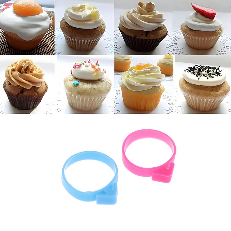 10Pcs Silicone Cake Bag Clips Ties Fixed Ring Decorative Bag Rubber Bands Bundling Leak-proof Pastry Bags Cable Cake Tools+