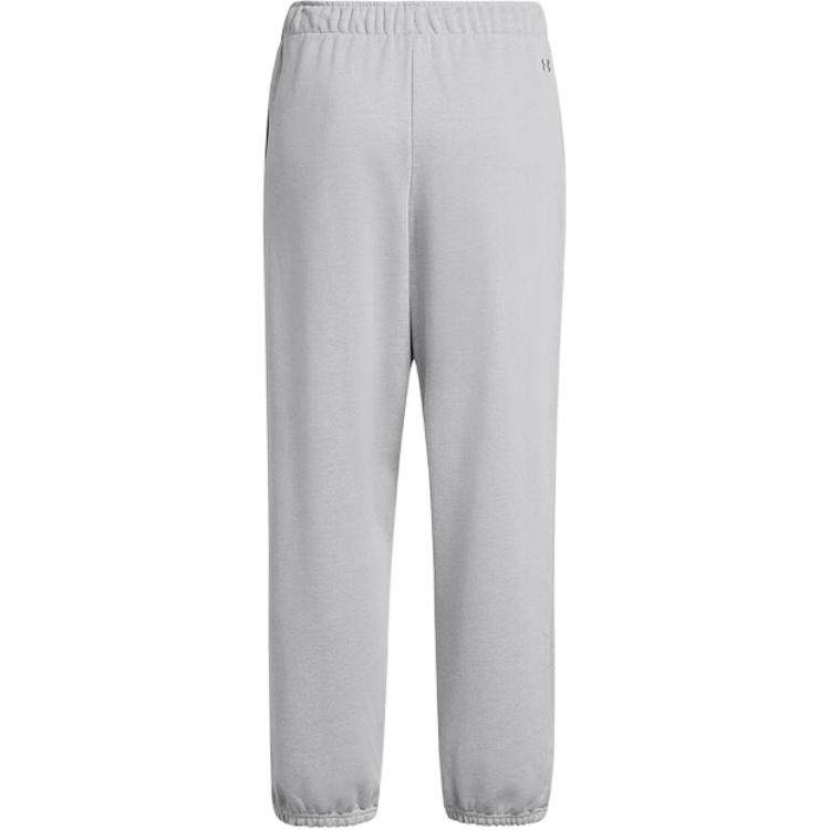 Under Armour Outdoor Casual Comfortable Letter Pattern Design Drawstring Mid-Rise Knit Sports Pants Women Bottoms Gray 1386496-011