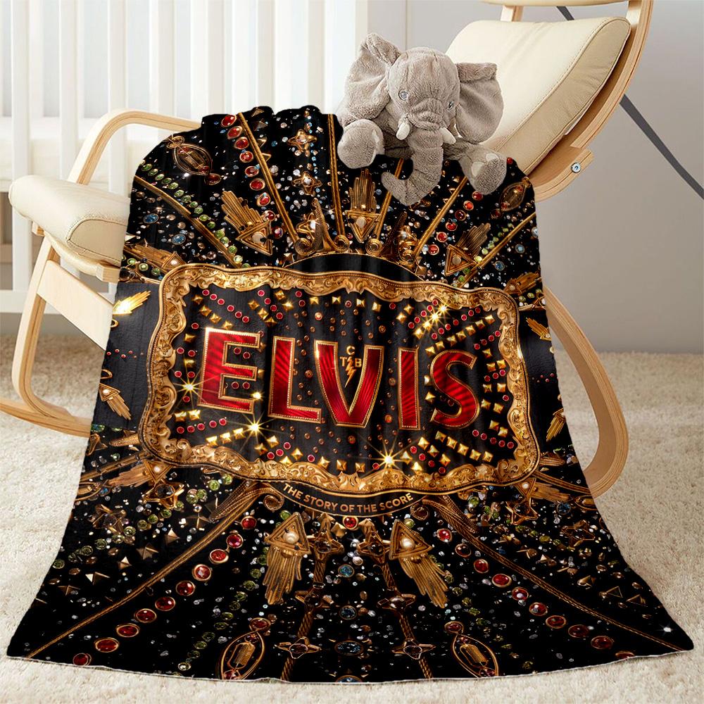 Elvis Presley Performance Blanket Comfortable Perfect for Seaside Office Chair Chair All-Season Use Modern Style Perfect Gift for Relatives and Friend