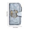 Fashion PU Leather Long Wallet Motivational Warrior Pattern Multi Card Holder Purse