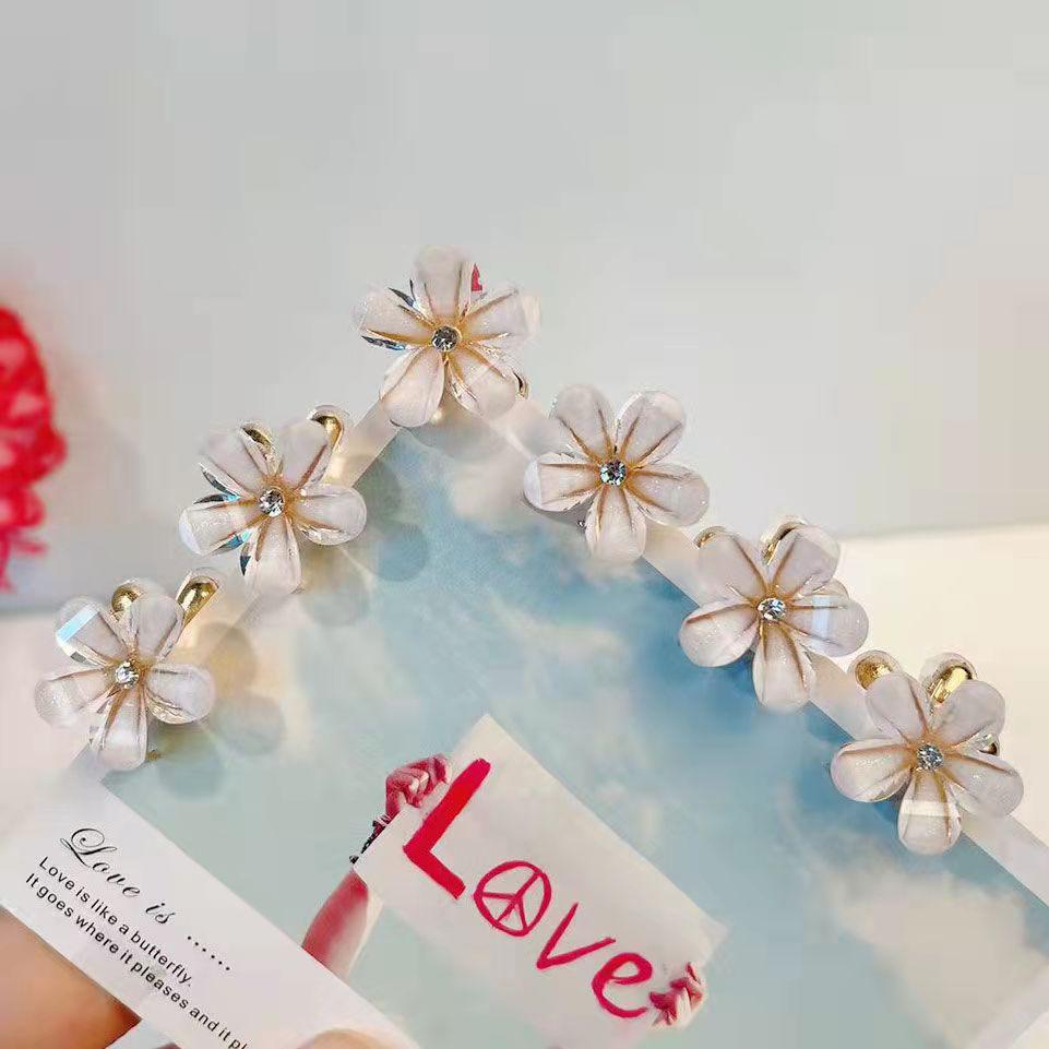 

Мини-заколка для волос с кристаллами и цветком 2023 года: Модный аксессуар для волос в корейском стиле