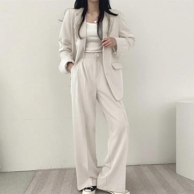 Vysoce kvalitní pracovní sako s jednoduchým střihem OL Pants Suit Blejzry s vrubem