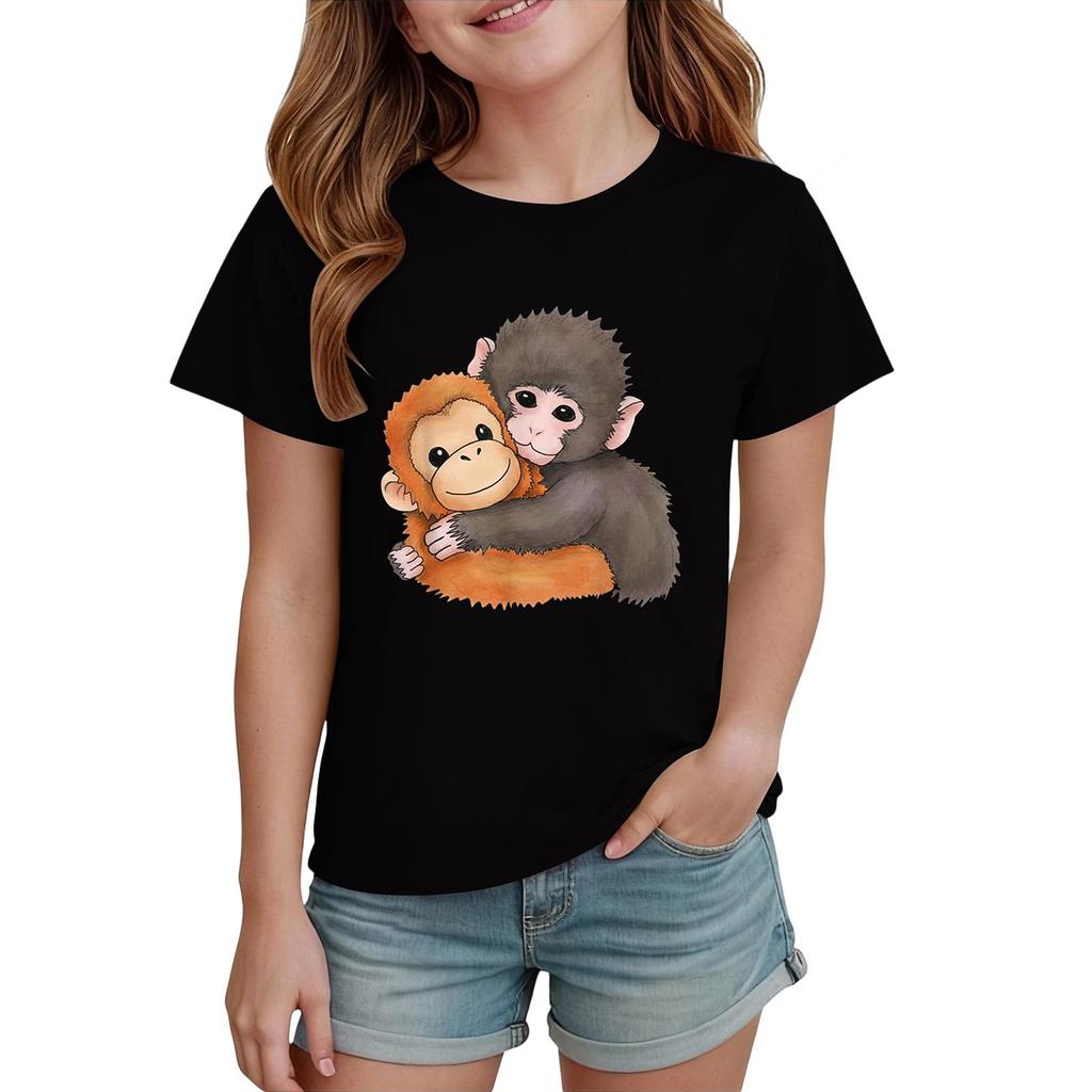 Boys' And Girls' Printed Fashion Casual Short-Sleeve T-Shirts