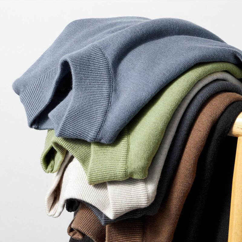 FIRS Men's Far Infrared Machine Washable Crew Neck Knit Sweater