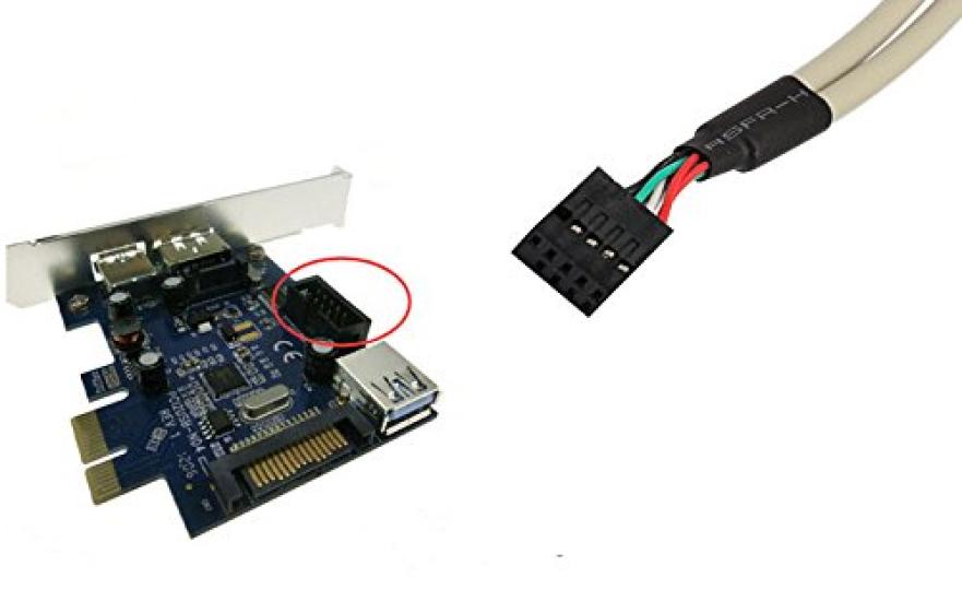 SinLoon Computer Cables Connectors New USB PC Motherboard Rear Panel Expansion Bracket To IDC Motherboard USB Cable Host Adapter [2-Piece Set] &
