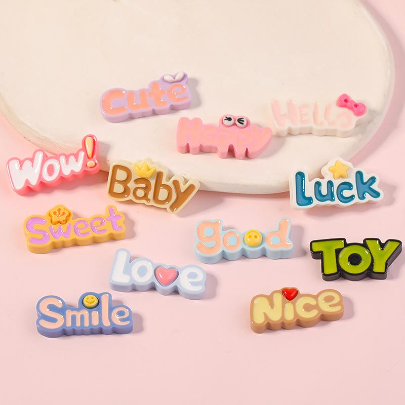 Colorful Epoxy Resin Letter Sign for DIY Projects: Phone Case Decals, Fridge Magnets, Shoe Buckles