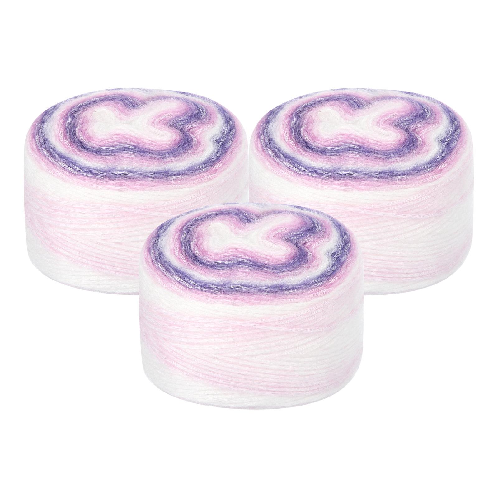 

3 шт. Пряжа из хлопка для градиентного торта, Мягкий радужный моток пряжи для вязания и вязания крючком, для рукодельного проекта (300 г x 3, 245 м Л каждый) 100г