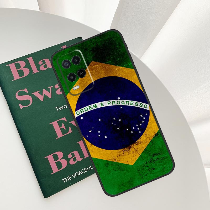 Brazil Brazilian Flag Case For Oppo A96 A76 A16 A15 A17 A52 A72 A54S A57S A58 A78 A98 A57 A77 A54 A74 A94 Cover