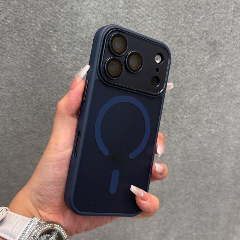 Luxury Magnetic Matte Translucent Case For 17 16 15 14 13 12 11 Pro Max 16Pro 17Pro for Magsafe Mag Safe Wireless Covers