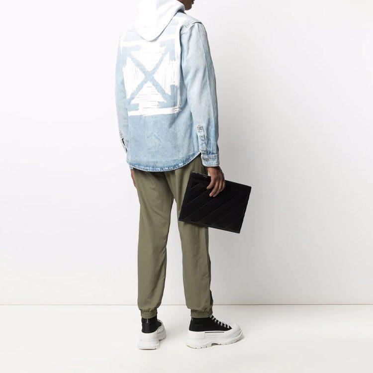 OFF WHITE SS21 Shirt Men's Blue OMYD027F21DEN0034001