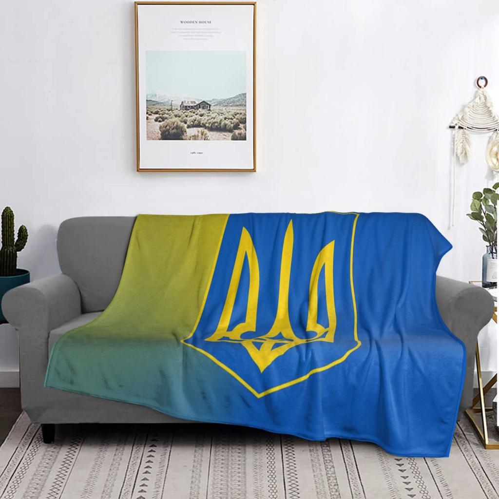 Flag Of Ukraine Blanket Soft Warm Flannel Throw Blanket Cover for Bed Living room Picnic Travel Home Couch