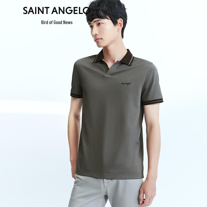 Baoxiniao Men s Business Casual Short Sleeve Polo Shirt L -48