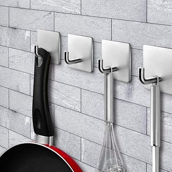 Robe Hook Wall Hook Towel Hook for Bathroom Stainless Steel Coat Hook Rustproof Hook Hanger for Kitchen Hardware