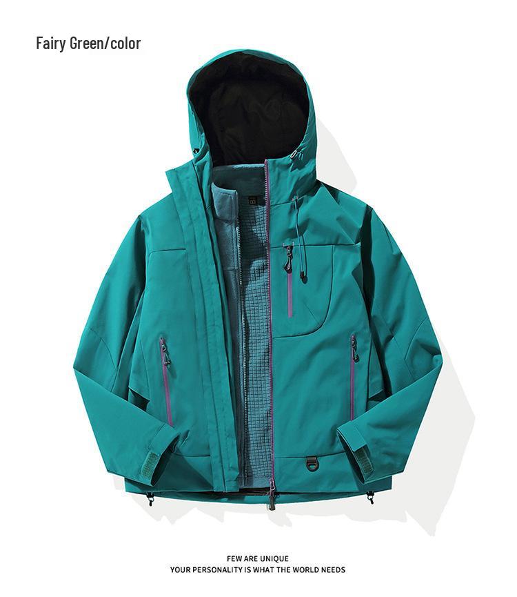 Outdoor Assault Jacket: Warm Waterproof/Windproof 3-in-1 Unisex Mountaineering Coat for Autumn/Winter