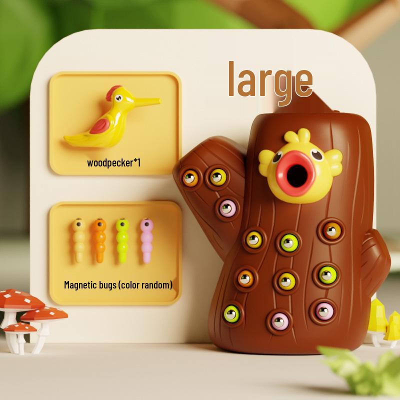 Woodpecker Magnetic Fishing Game: Educational Toy for Kids' Hand-Eye Coordination