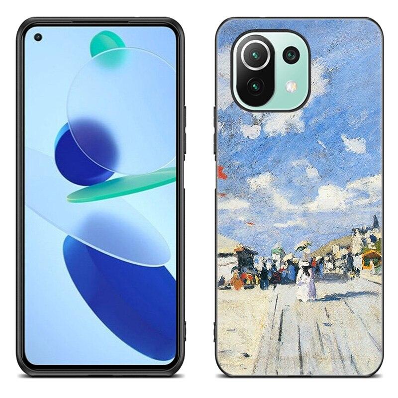 Claude Monet Phone Case For Xiaomi Mi 11 Lite NE 11i 10T 11T Pro A2 A3 Lite POCO F3 M3 M4 C31 X3 Pro NFC GT Black Cover