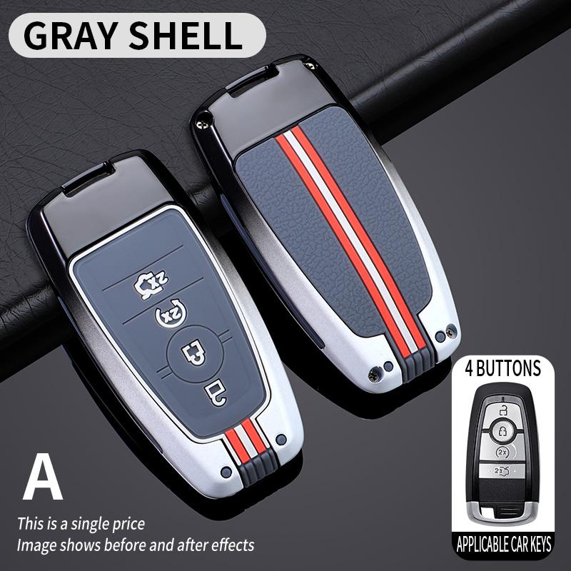 Zinklegering Bilnyckelskydd Skyddsskal För Ford Fusion Mondeo Mustang Explorer Edge EcoSport För Lincoln Mondeo MKC MKZ MKX