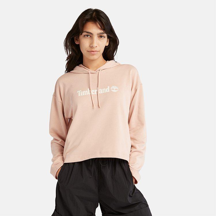Timberland Sweatshirts Women's Light Pink Hooded Moderate Other A6AZ2-662