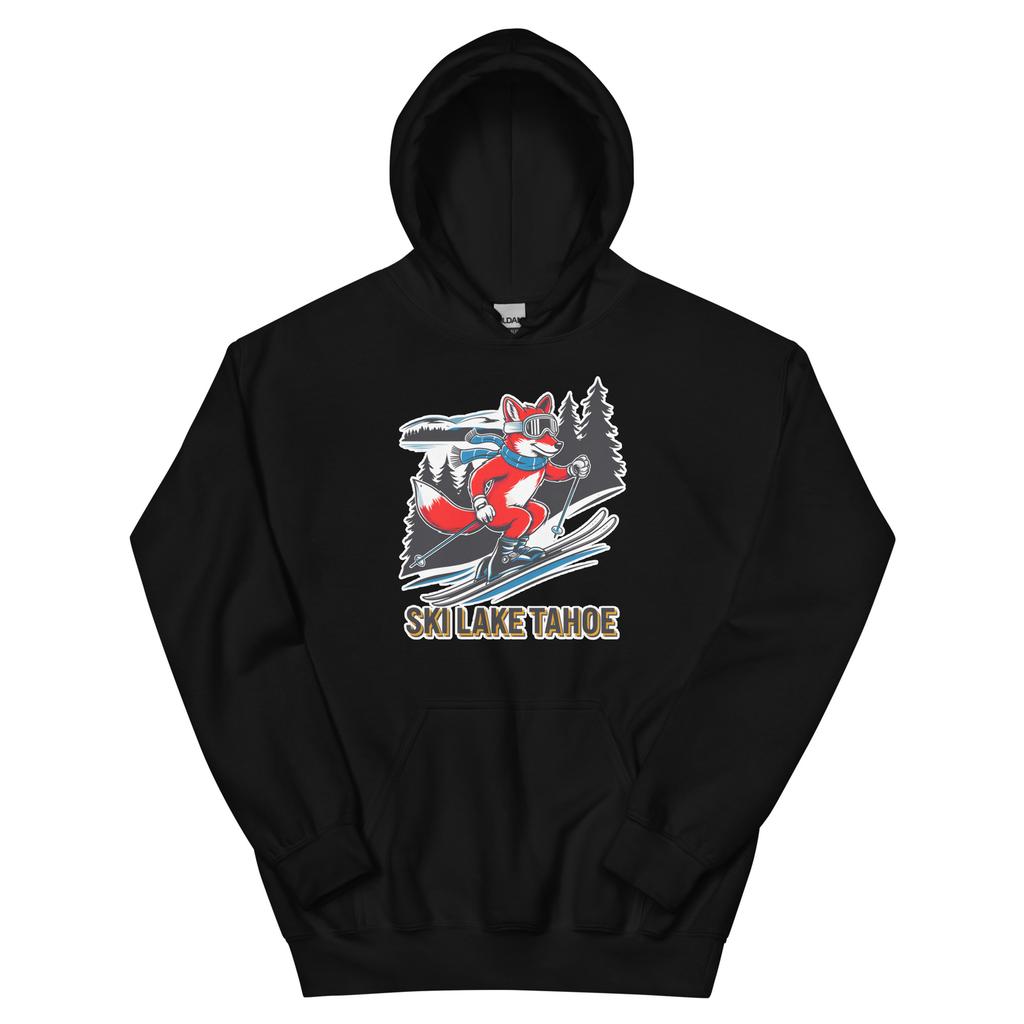 Ski Lake Tahoe Fox Skiing Skier Animal Hoodie