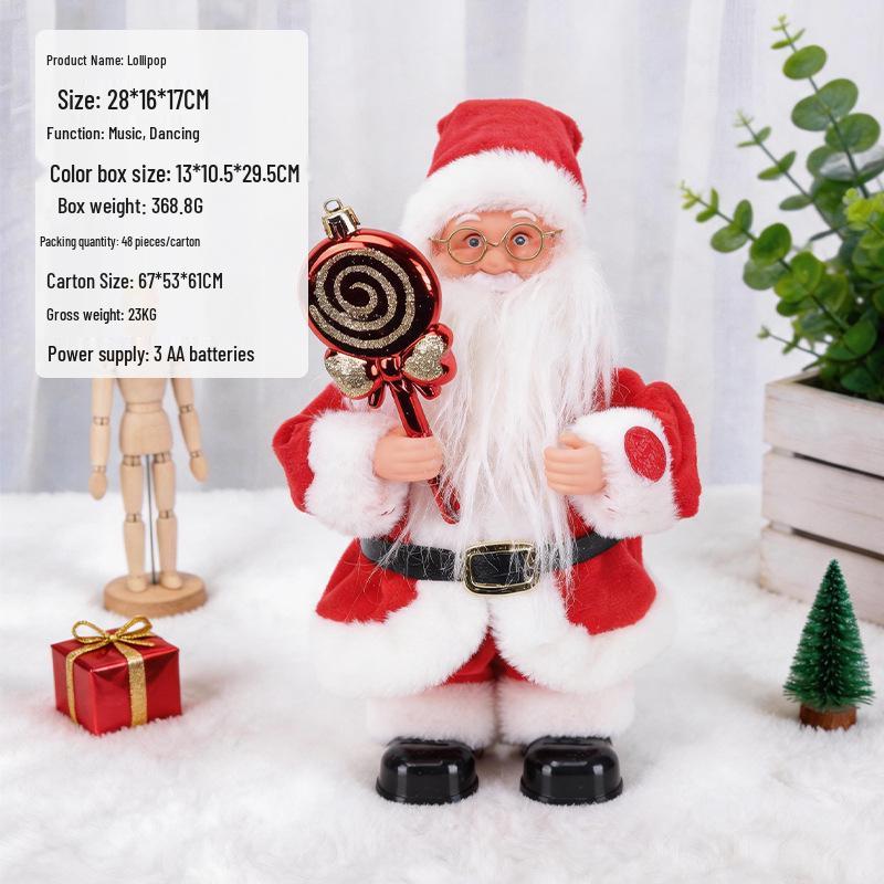 Electric Climbing Ladder Santa Claus Toy for Kids' Christmas Decoration