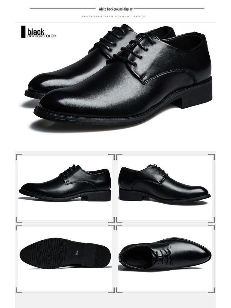 2025 Herren Casual Rutschfeste Lederschuhe - Echtes Rindsleder, Leichtgewicht, Bequem, Schnürschuhe, Vielseitig.